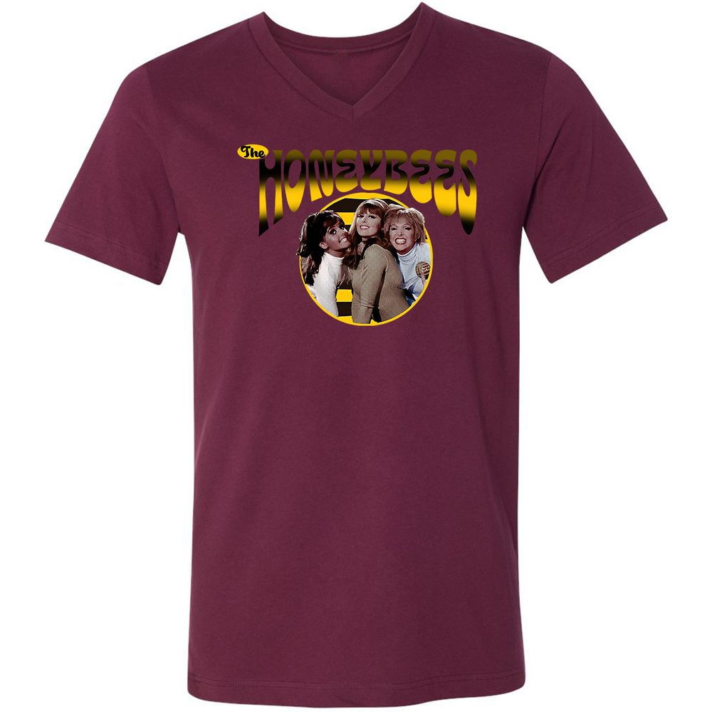 Unisex V-Neck T-Shirt - ZV6SXD33 - Maroon - 6