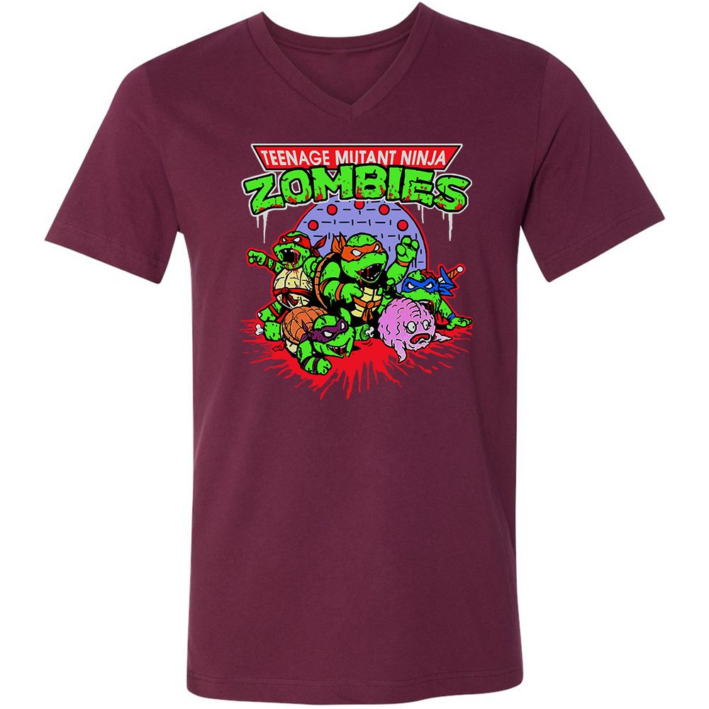 Unisex V-Neck T-Shirt - SS9VJFWK - Maroon - 6