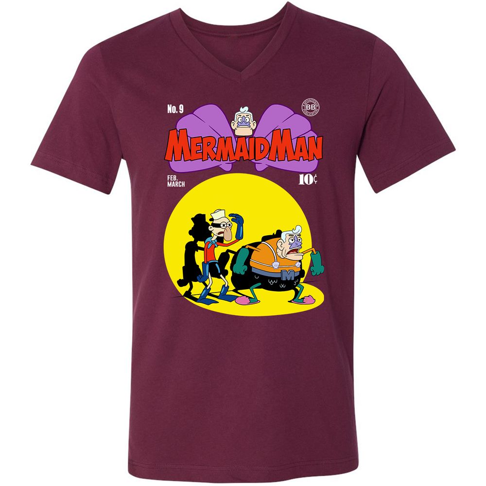 Unisex V-Neck T-Shirt - STCC8KWZ - Maroon - 6