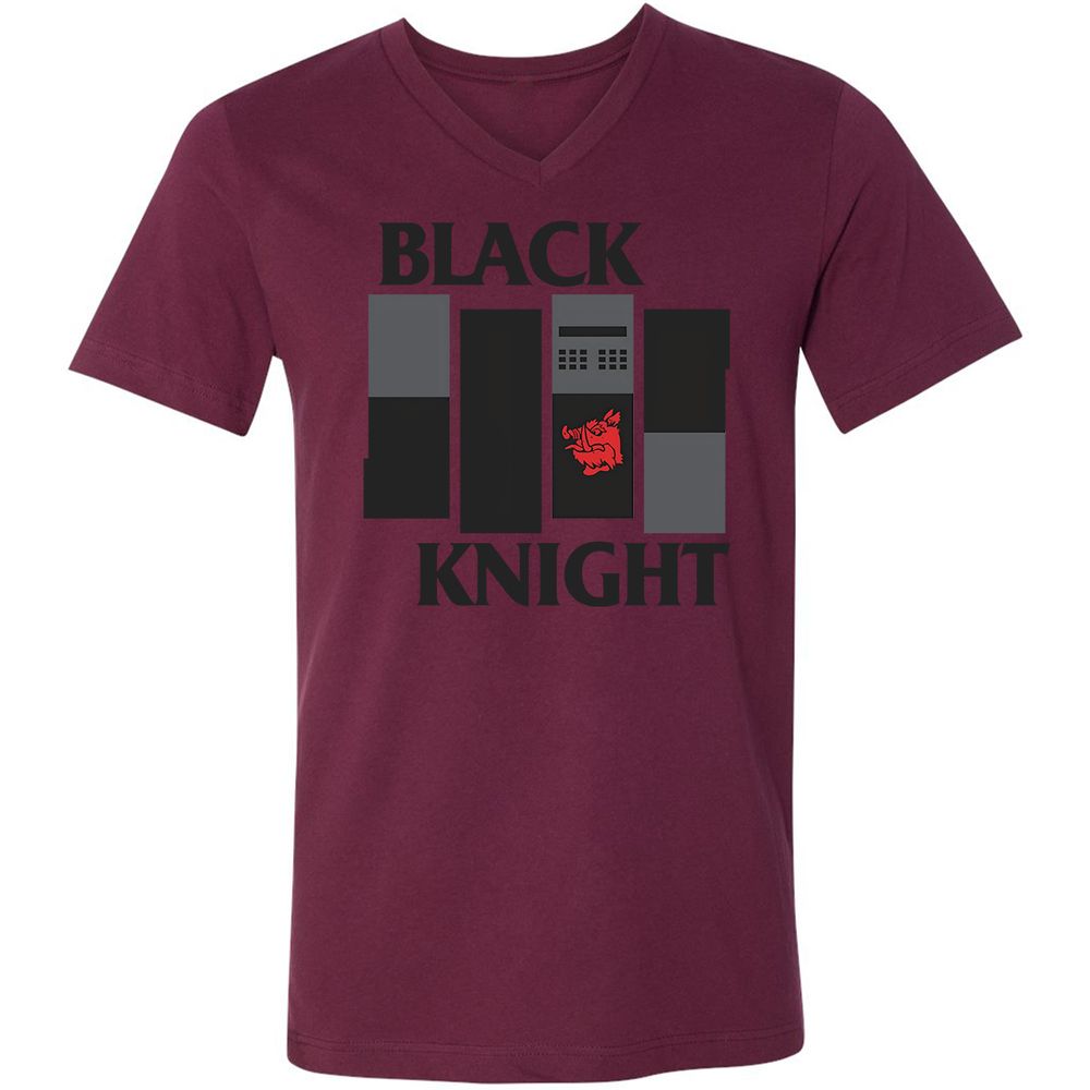 Unisex V-Neck T-Shirt - U84RCR2P - Maroon - 6
