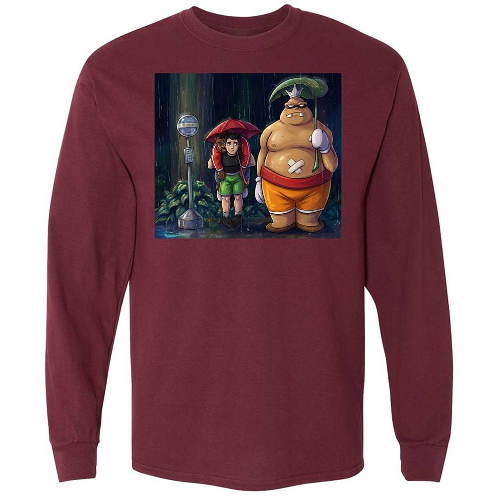 Long Sleeve T-Shirt - XZQPWA6K - Maroon - 6