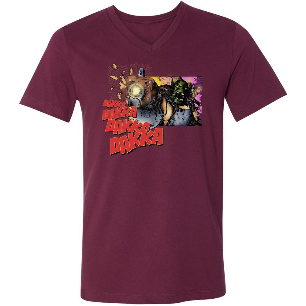 Unisex V-Neck T-Shirt - U9QZC8R1 - Maroon - 6