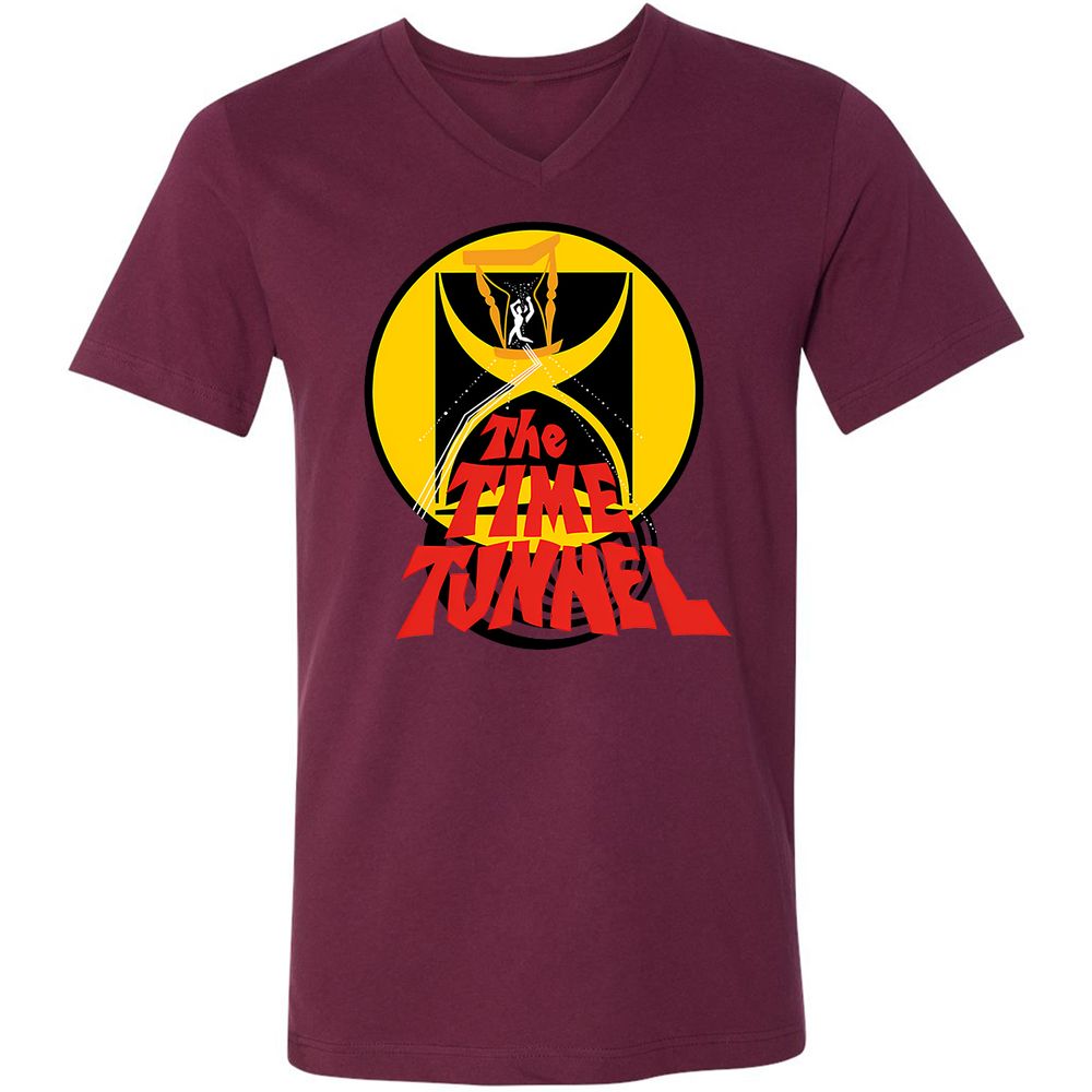 Unisex V-Neck T-Shirt - Y5USDS35 - Maroon - 6