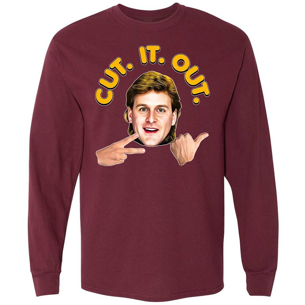 Long Sleeve T-Shirt - W8873ZR2 - Maroon - 6