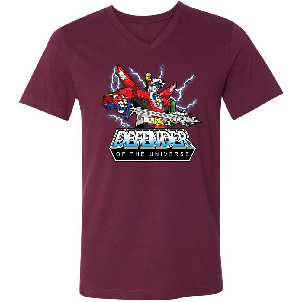 Unisex V-Neck T-Shirt - 2M9Z5RTC - Maroon - 6