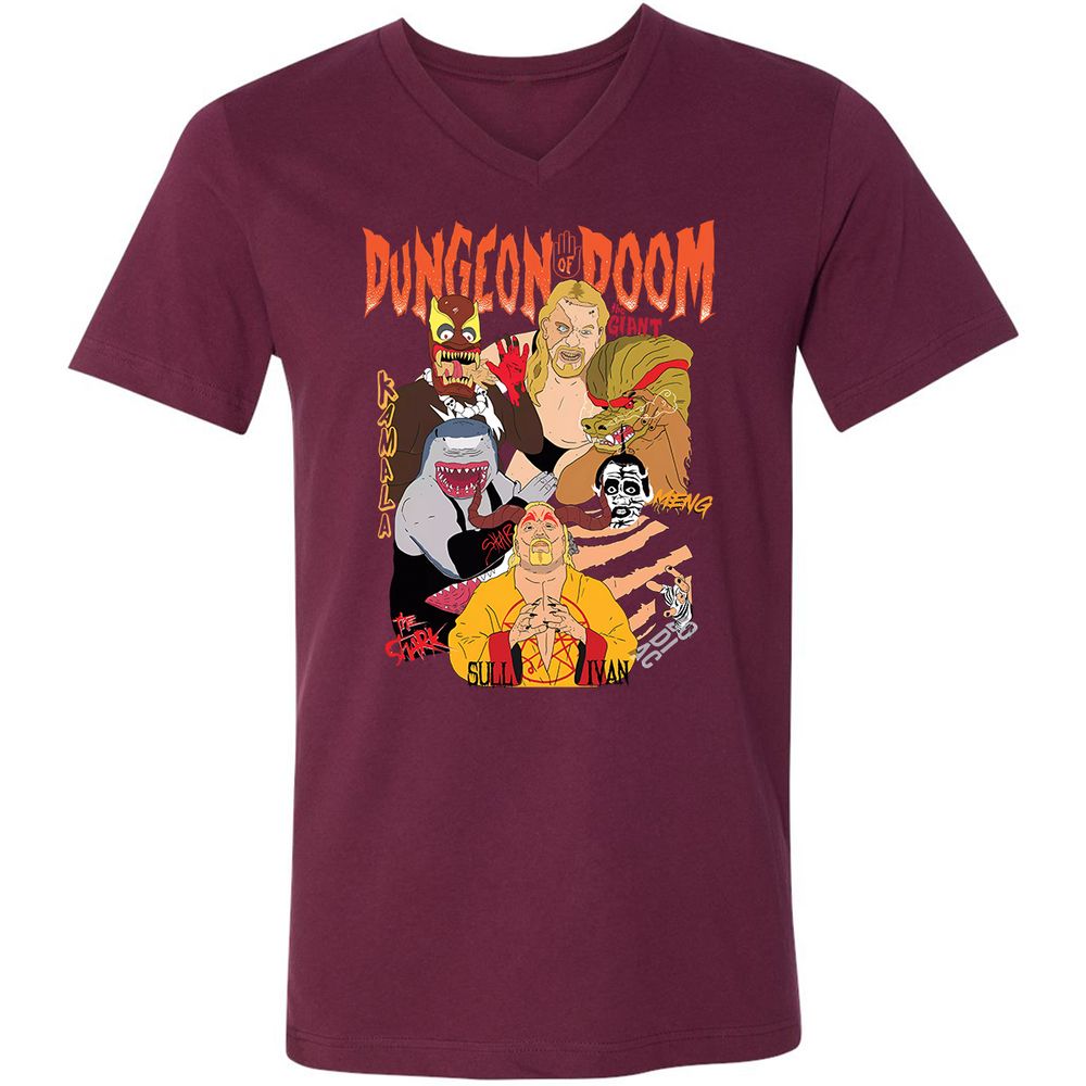 Unisex V-Neck T-Shirt - 2VNA2UQ6 - Maroon - 6