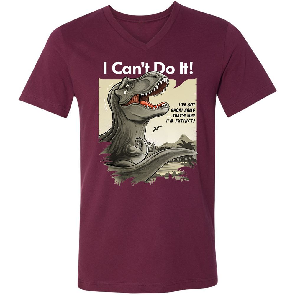Unisex V-Neck T-Shirt - 2GM9G4FB - Maroon - 6