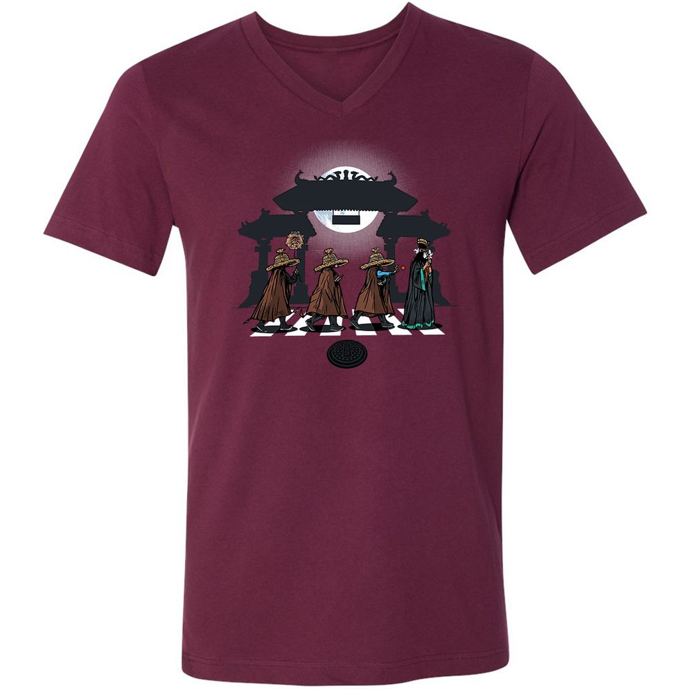 Unisex V-Neck T-Shirt - 912LZTRD - Maroon - 6
