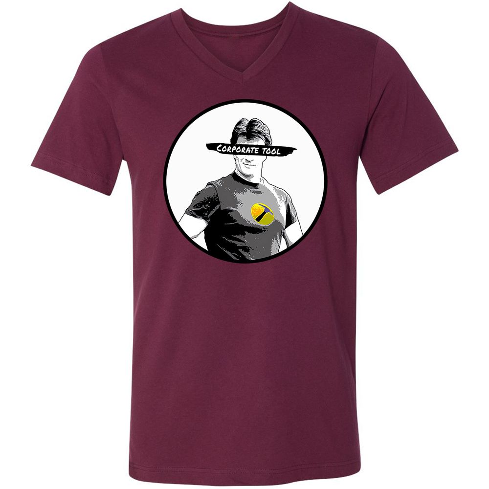 Unisex V-Neck T-Shirt - JAVDXXLA - Maroon - 6