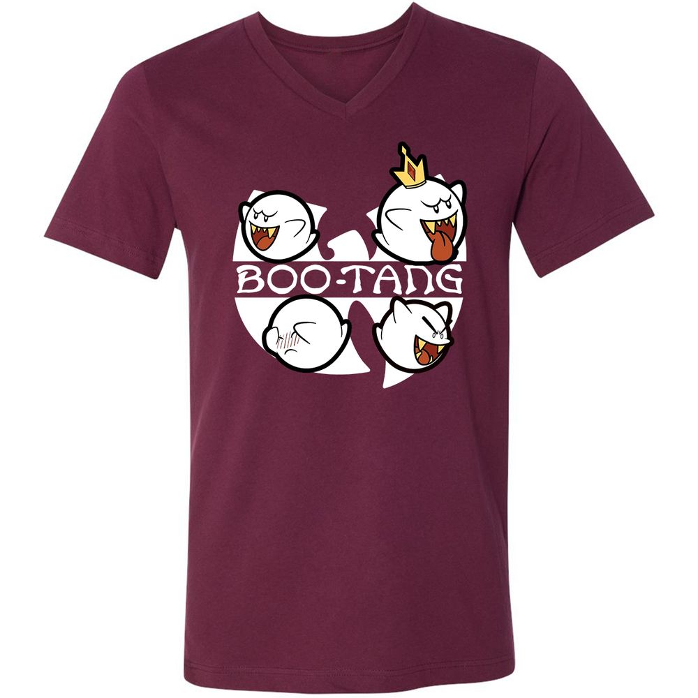 Unisex V-Neck T-Shirt - WMMUUTJ4 - Maroon - 6