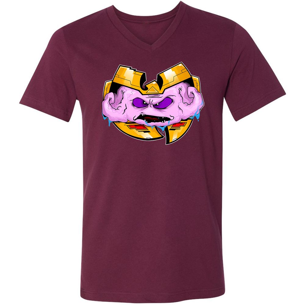 Unisex V-Neck T-Shirt - PJS7C3RV - Maroon - 6