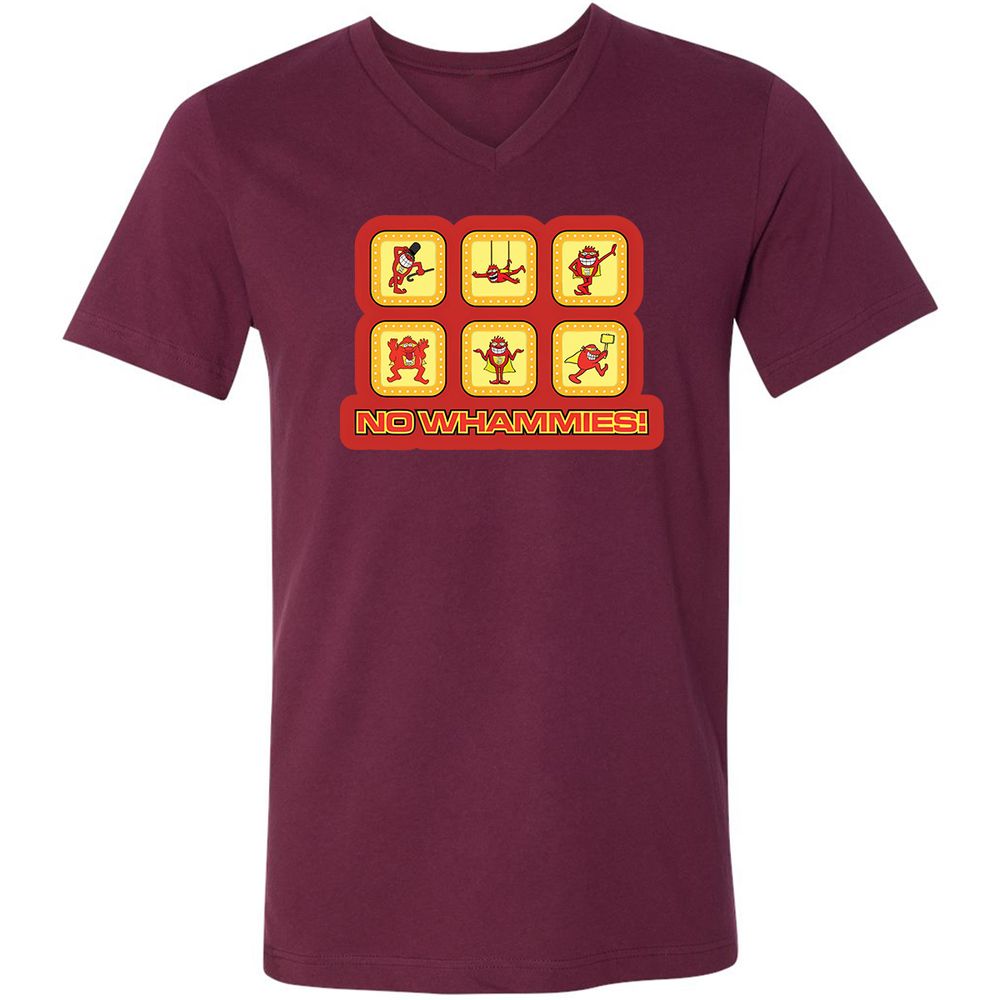 Unisex V-Neck T-Shirt - U3CUMYB6 - Maroon - 6