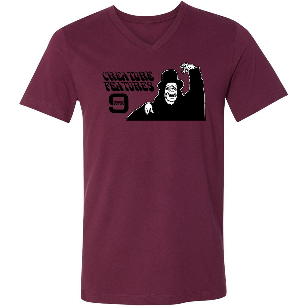 Unisex V-Neck T-Shirt - GYKBTRAL - Maroon - 6