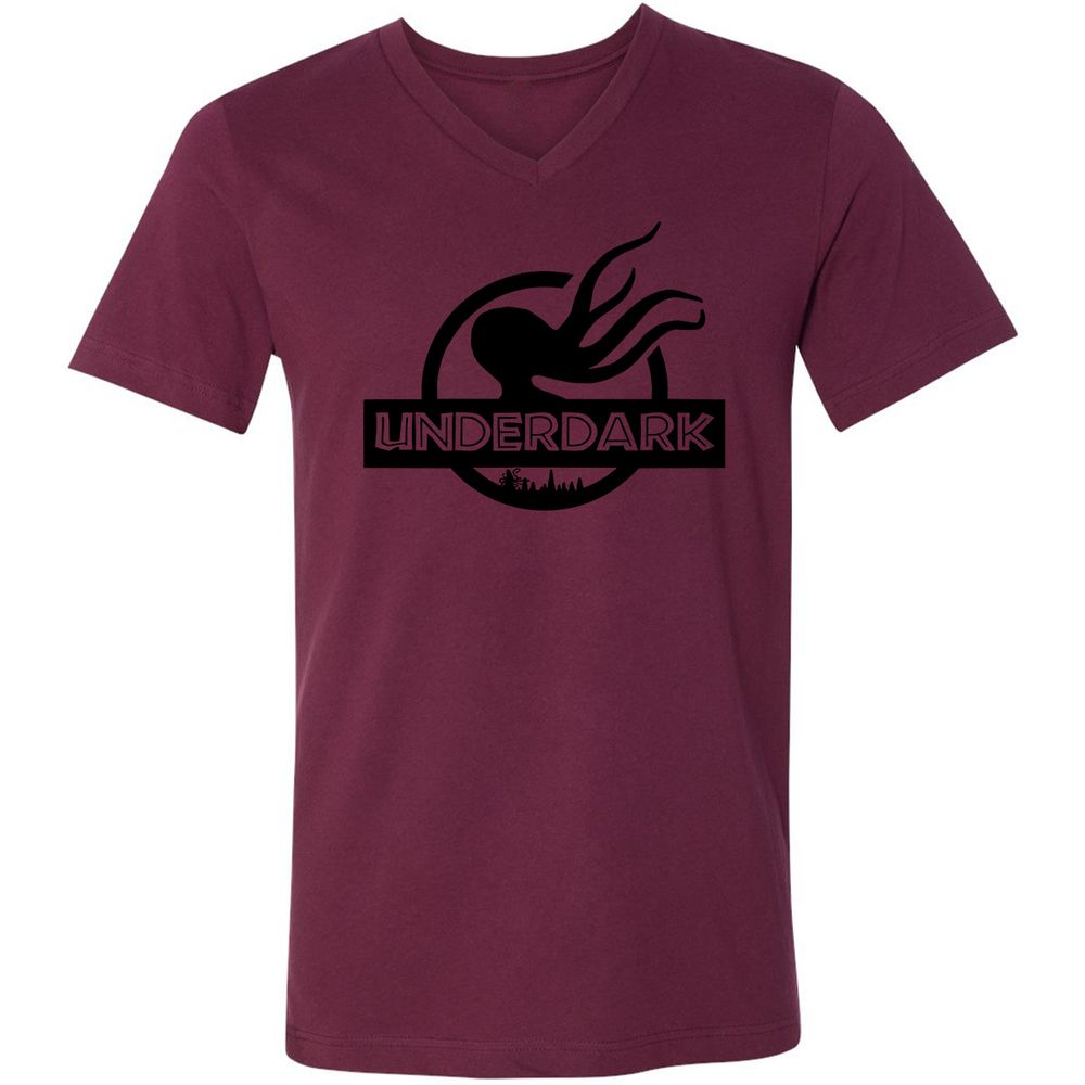 Unisex V-Neck T-Shirt - CPD3YCDS - Maroon - 6