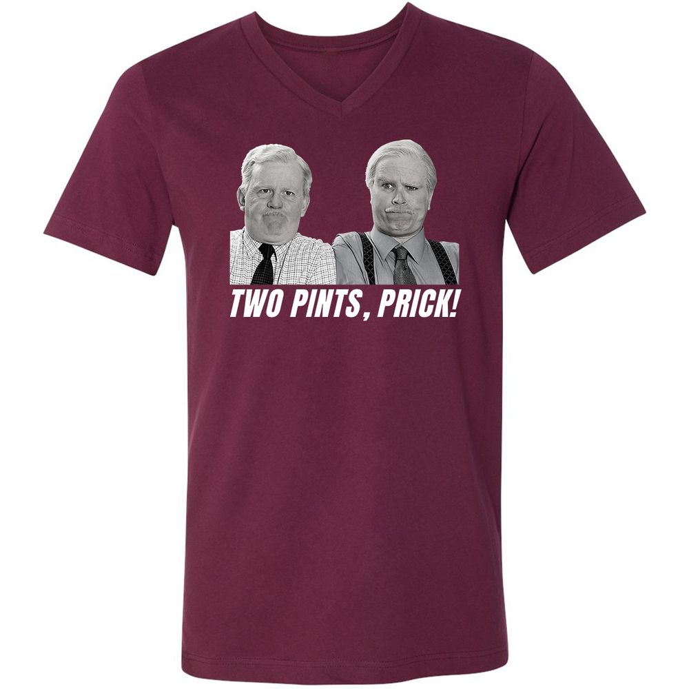 Unisex V-Neck T-Shirt - W95P8VY1 - Maroon - 6