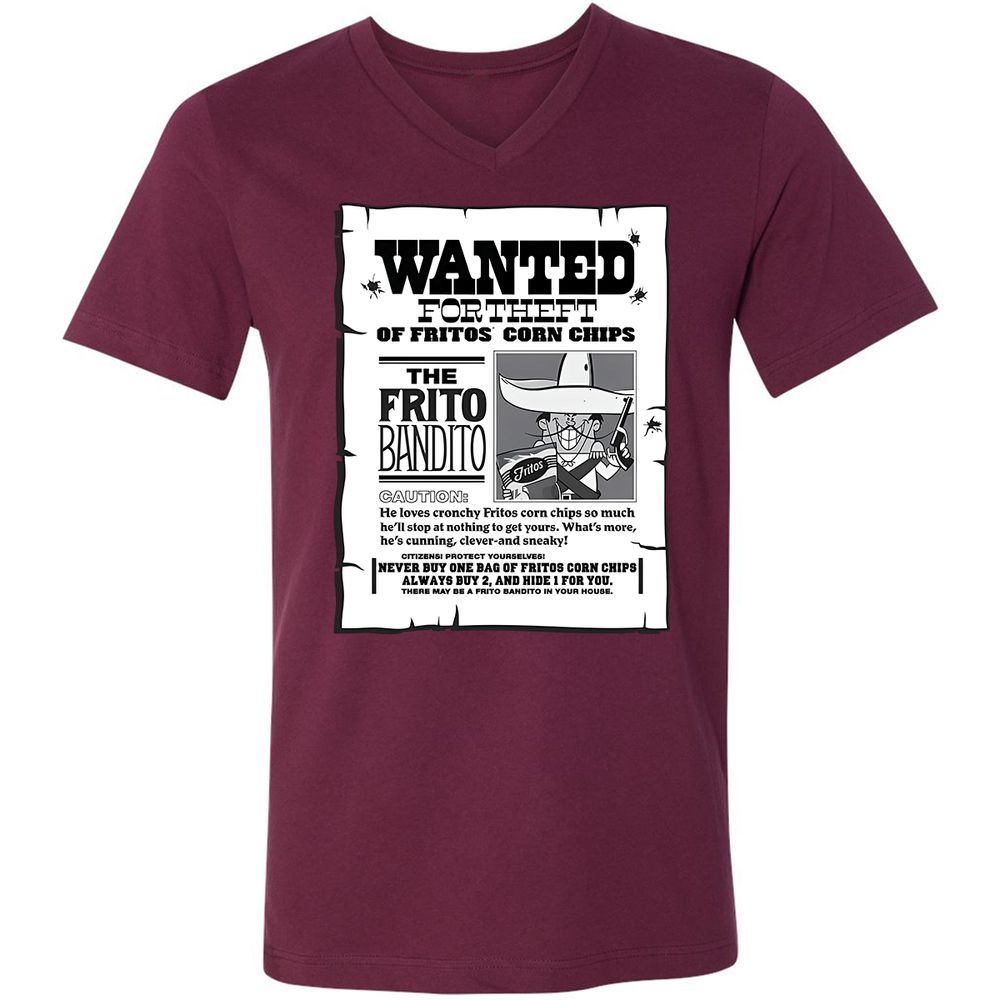 Unisex V-Neck T-Shirt - YWNJ11T5 - Maroon - 6