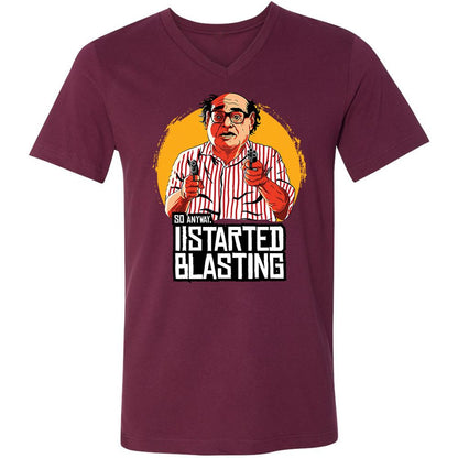 Unisex V-Neck T-Shirt - A918X1JC - Maroon - 6