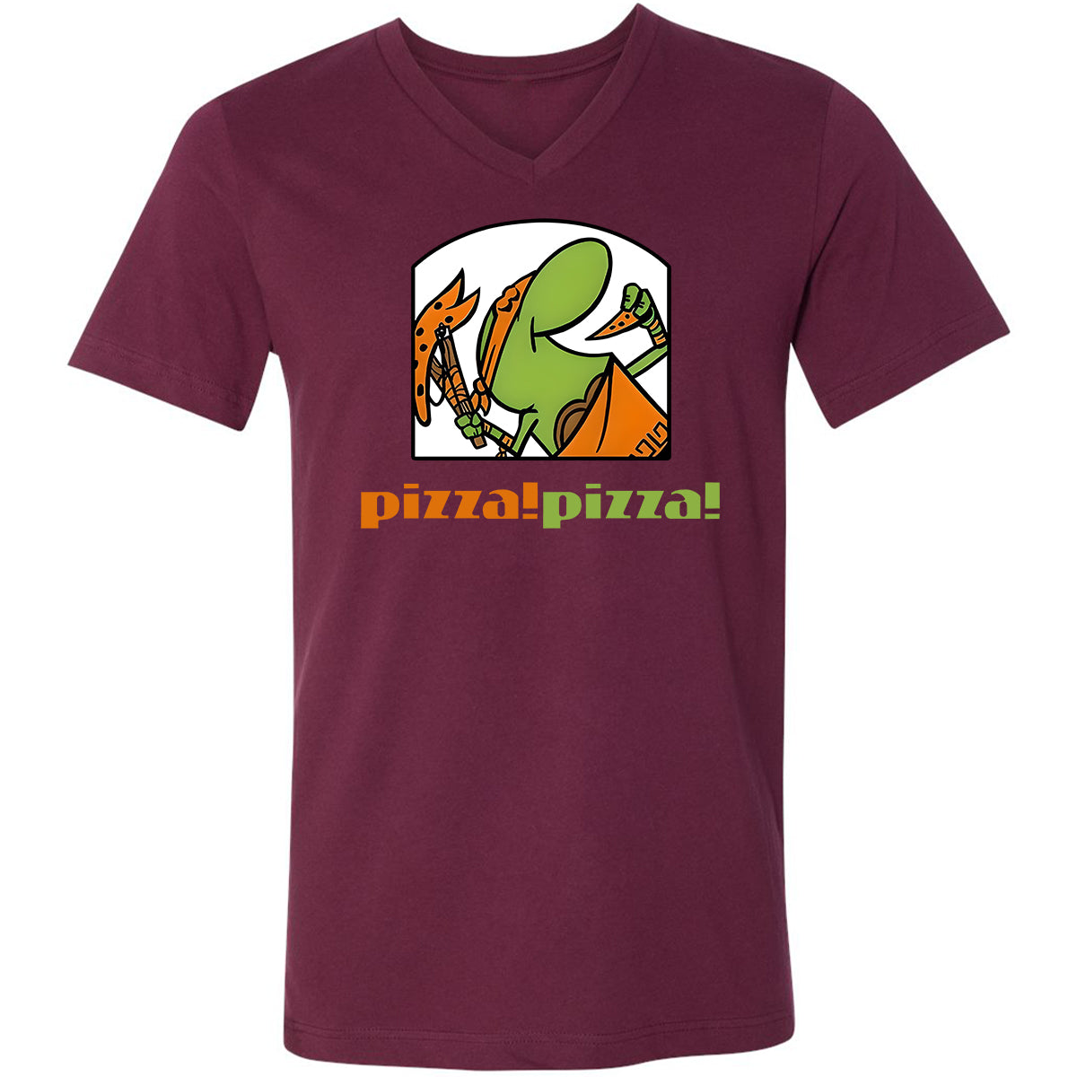 Unisex V-Neck T-Shirt - 4CGK8SSF - Maroon - 6