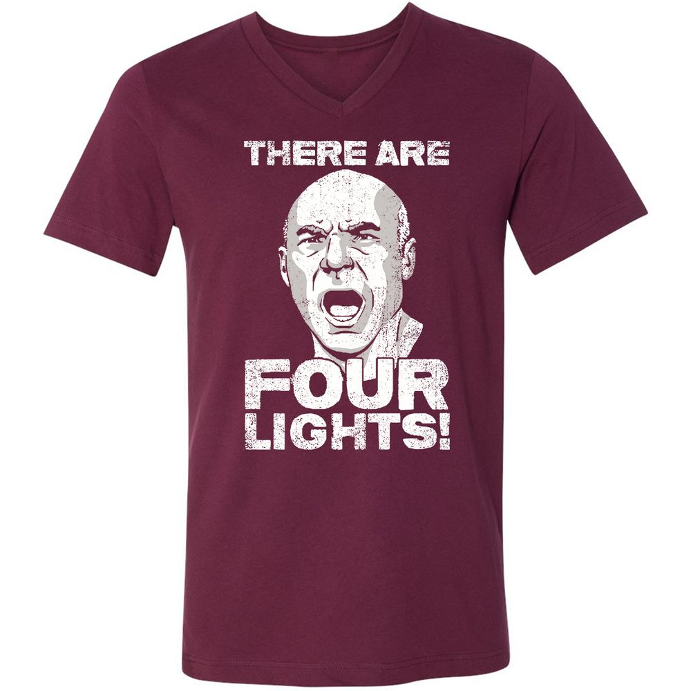 Unisex V-Neck T-Shirt - UJB6M7B7 - Maroon - 6