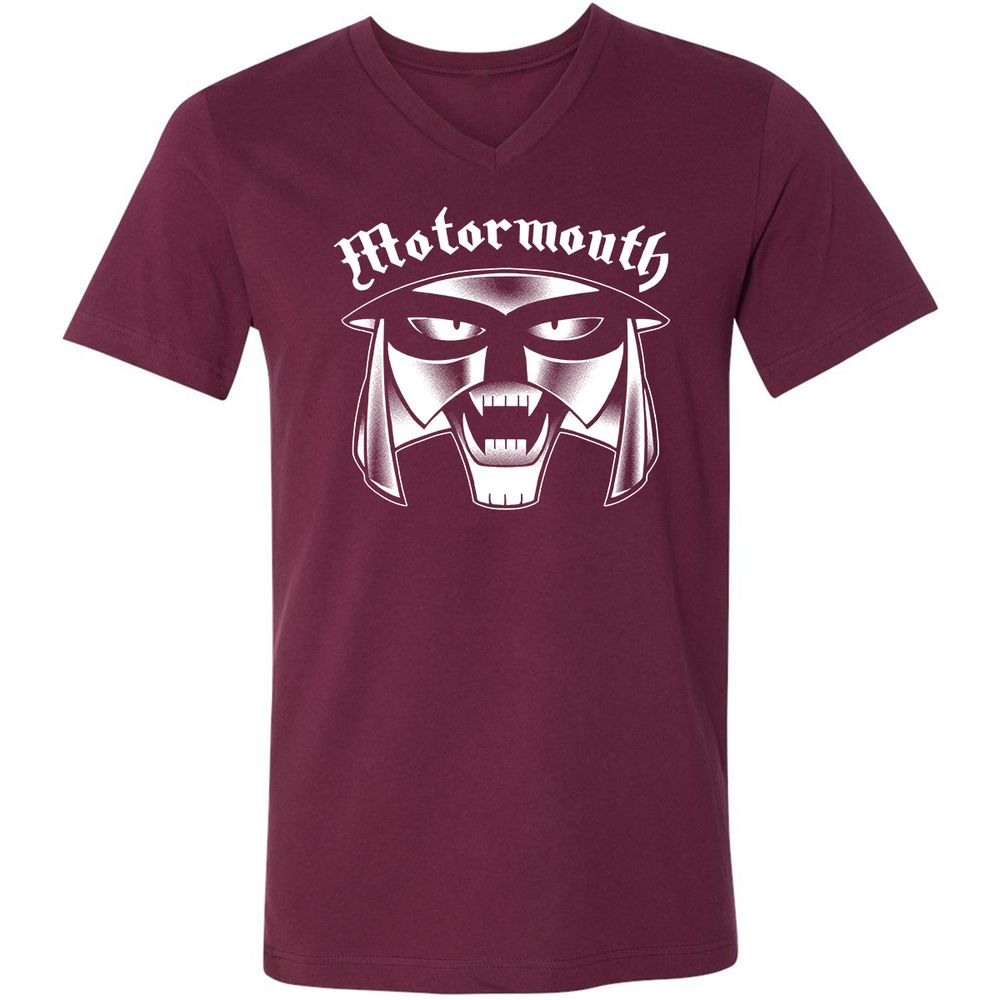 Unisex V-Neck T-Shirt - EGYZQ5KJ - Maroon - 6