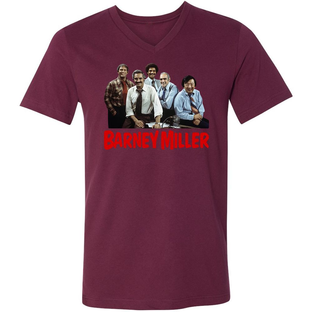 Unisex V-Neck T-Shirt - NRVCUBLT - Maroon - 6