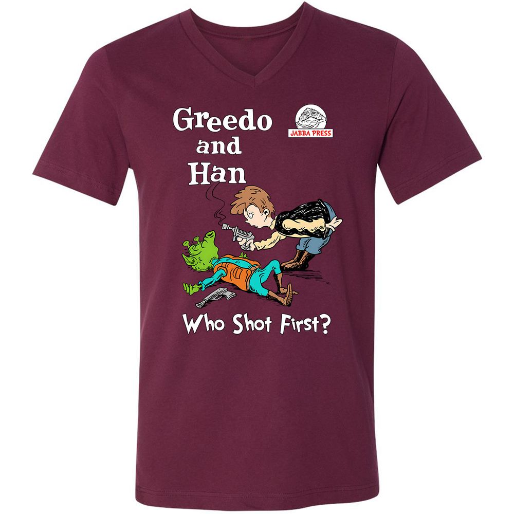 Unisex V-Neck T-Shirt - TGHLAWBE - Maroon - 6