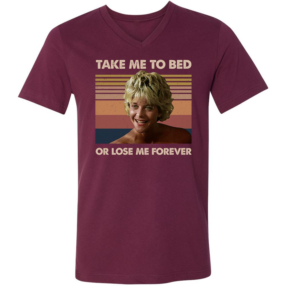 Unisex V-Neck T-Shirt - 5UJFFLUB - Maroon - 6