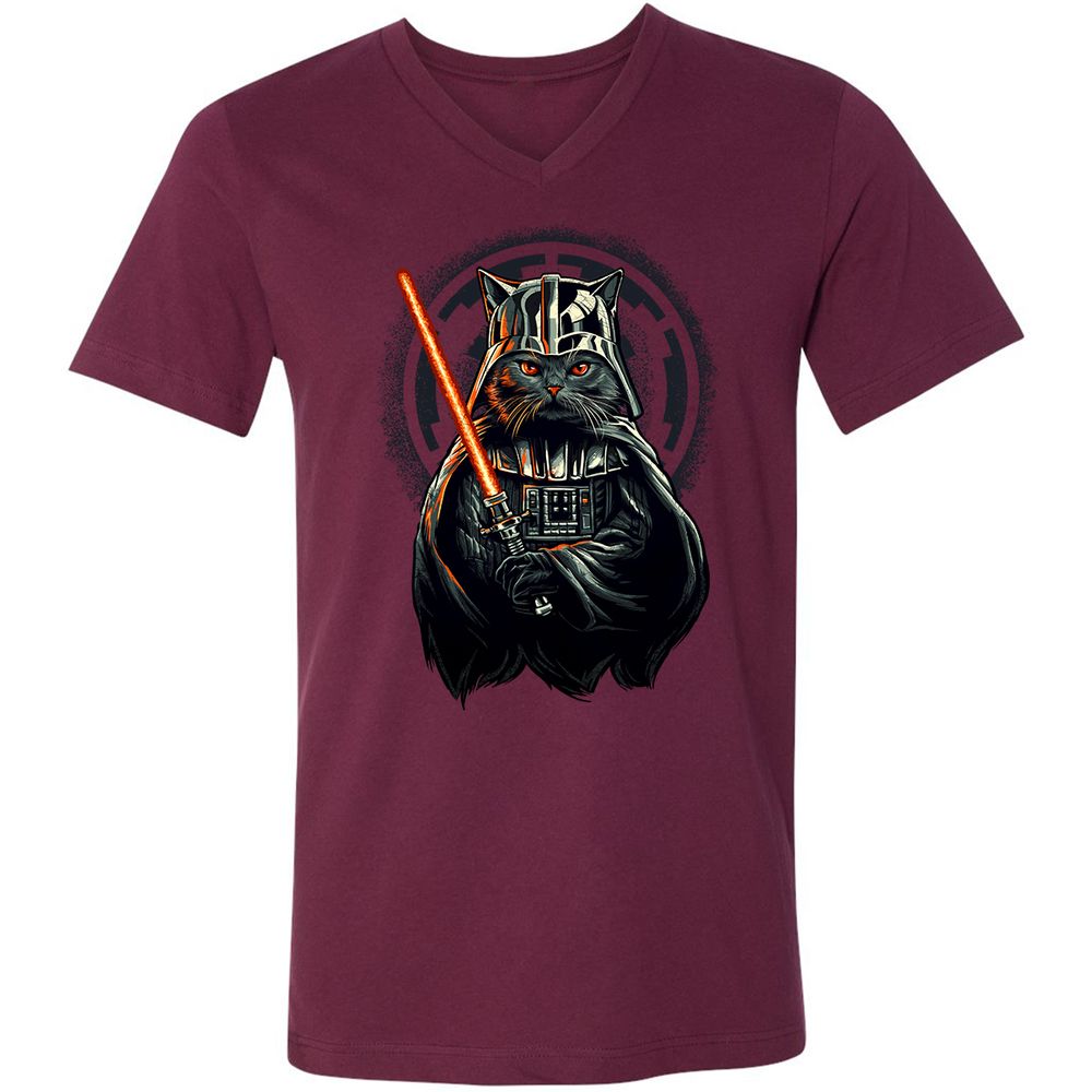 Unisex V-Neck T-Shirt - TE8RQSGW - Maroon - 6