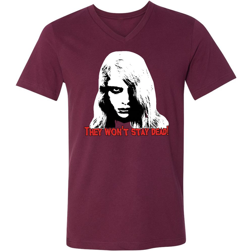 Unisex V-Neck T-Shirt - ADR69PNJ - Maroon - 6