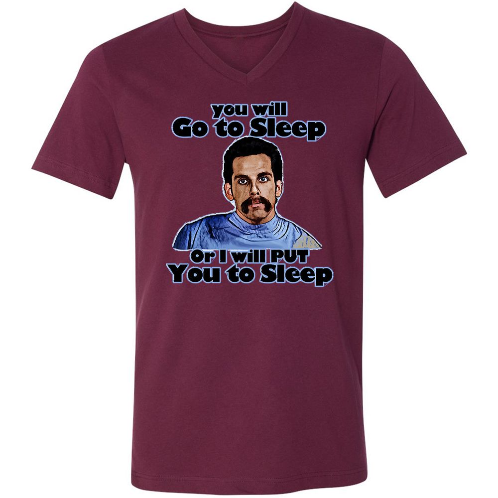 Unisex V-Neck T-Shirt - 1J1J2238 - Maroon - 6