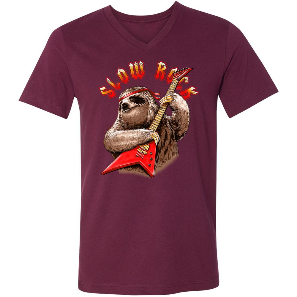 Unisex V-Neck T-Shirt - MLR2Z67B - Maroon - 6