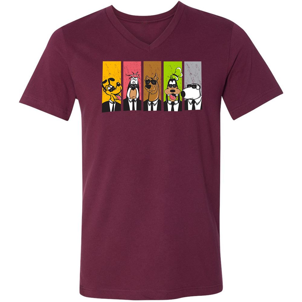Unisex V-Neck T-Shirt - WE5EXC8M - Maroon - 6