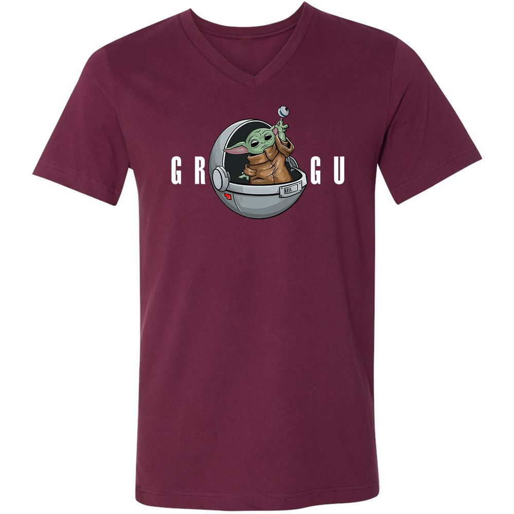 Unisex V-Neck T-Shirt - RQE1MJUL - Maroon - 6