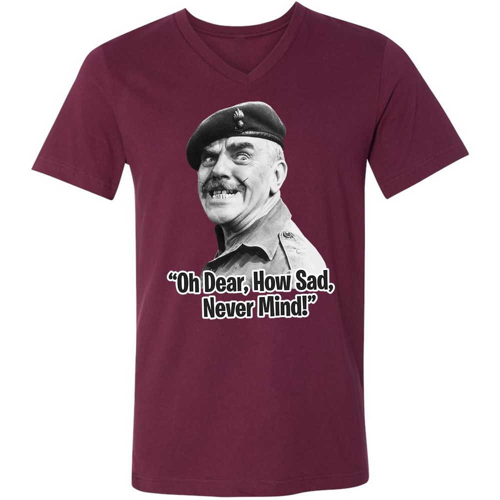 Unisex V-Neck T-Shirt - HNMRFRZ8 - Maroon - 6