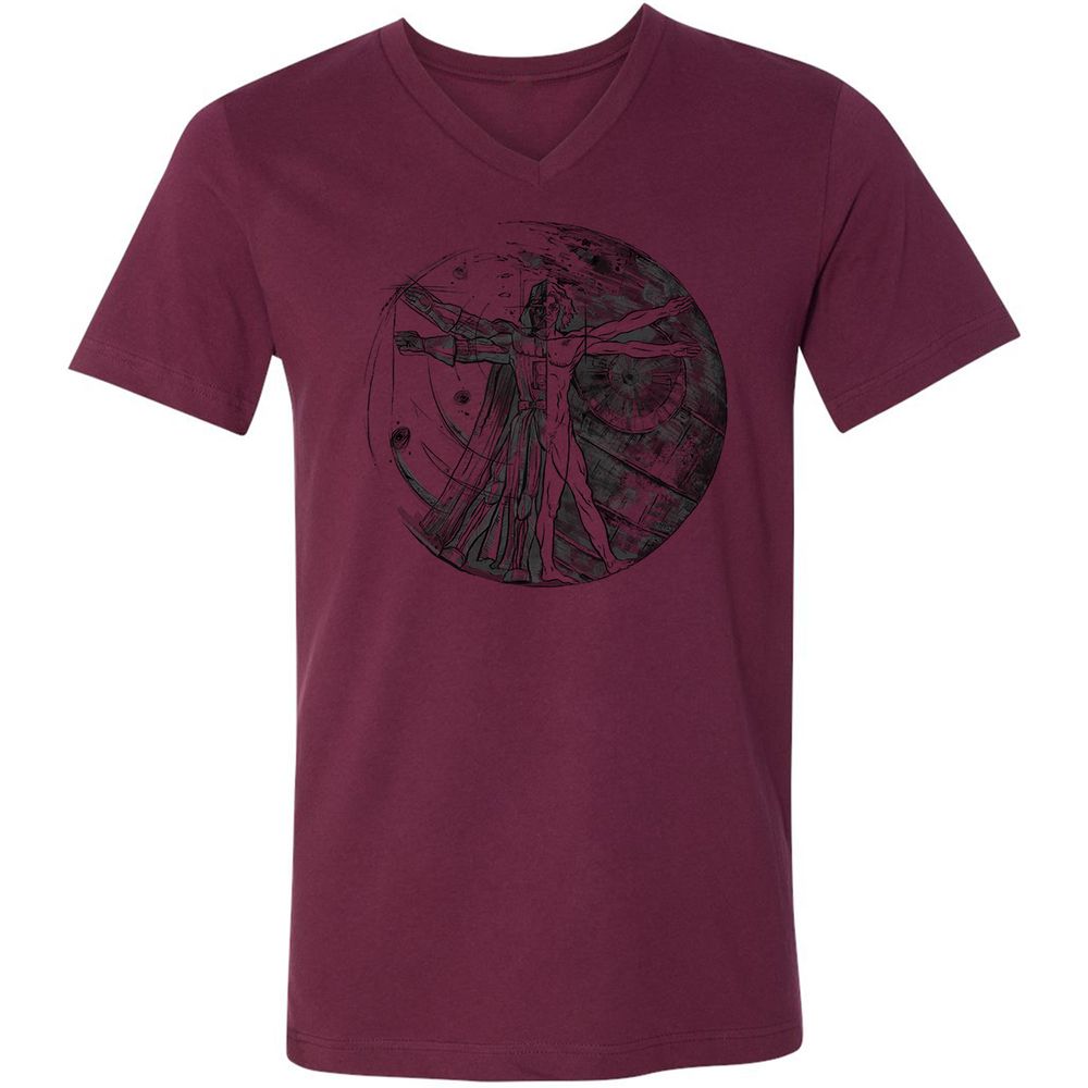 Unisex V-Neck T-Shirt - MCMLZVC2 - Maroon - 6