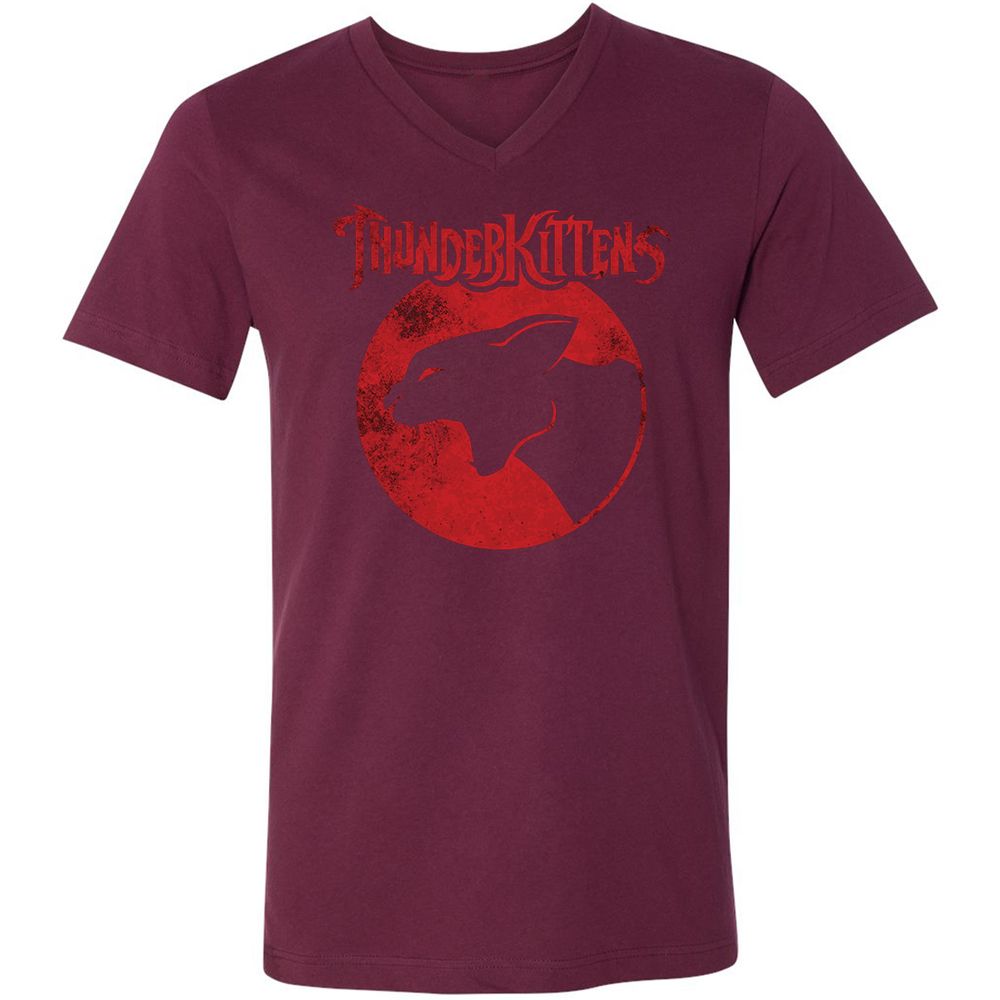 Unisex V-Neck T-Shirt - SSP8D438 - Maroon - 6