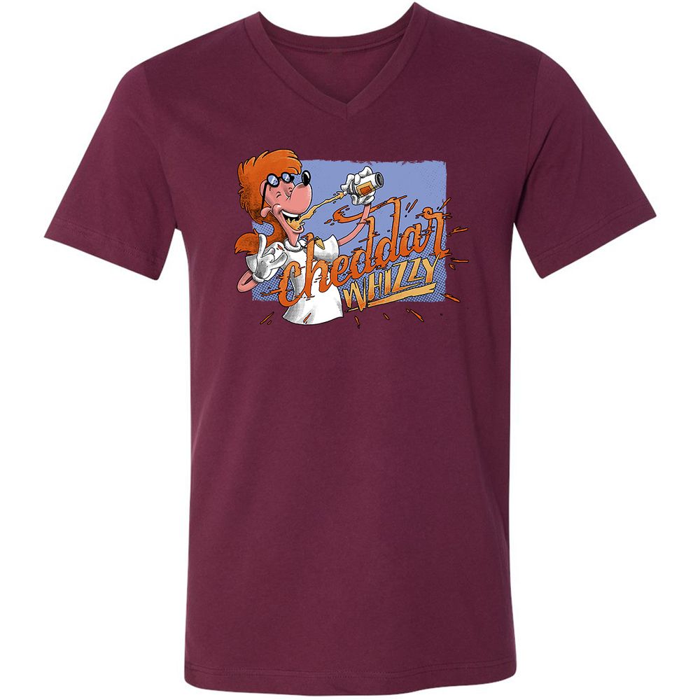 Unisex V-Neck T-Shirt - GL11TAGJ - Maroon - 6