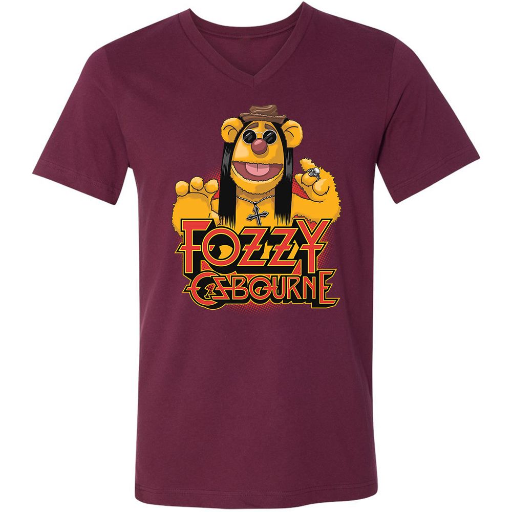 Unisex V-Neck T-Shirt - NV2FPBQC - Maroon - 6
