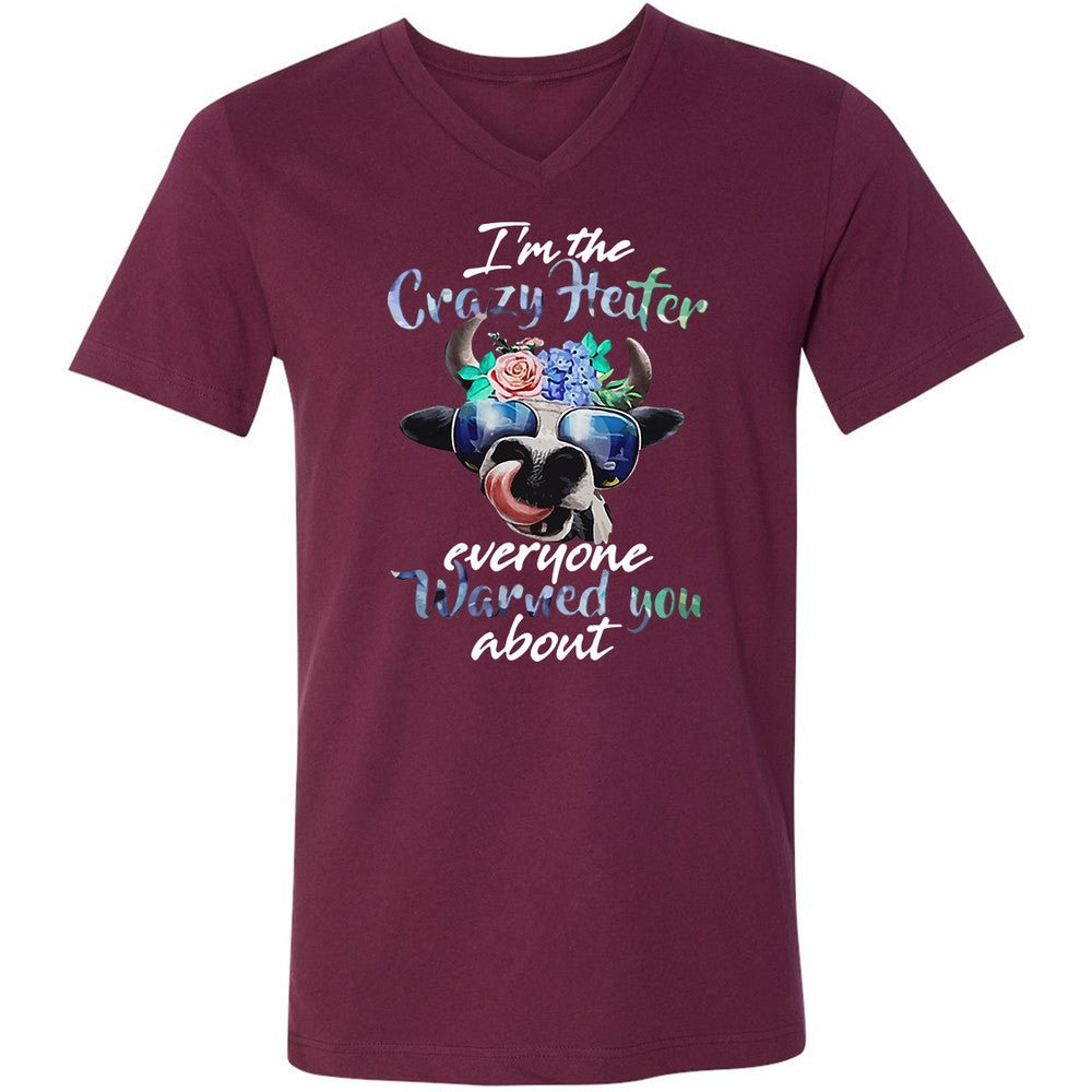 Unisex V-Neck T-Shirt - PVCWQ5AP - Maroon - 6