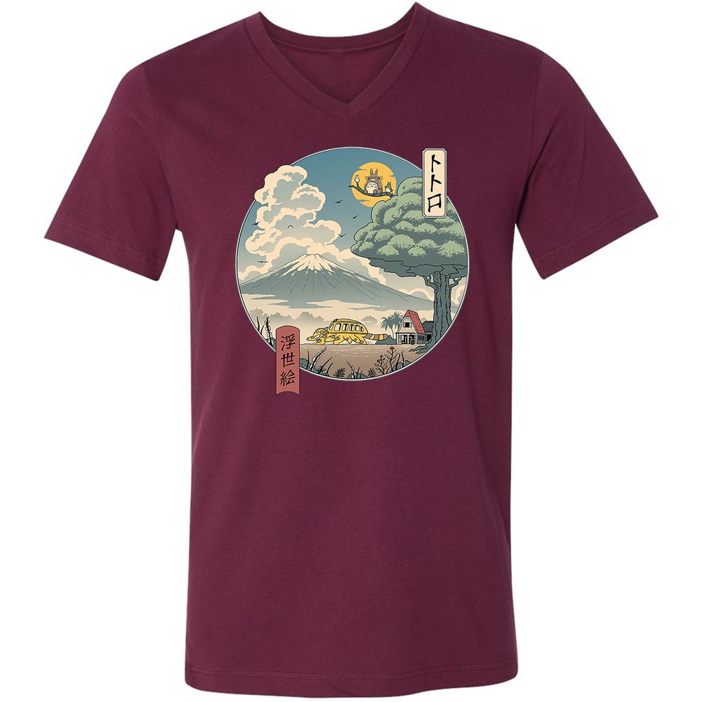 Unisex V-Neck T-Shirt - PYPC6PSB - Maroon - 6