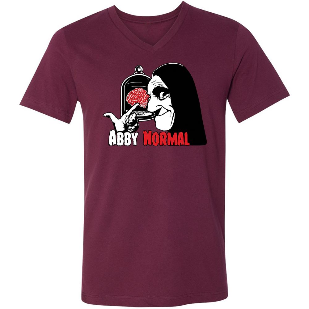 Unisex V-Neck T-Shirt - WKXHHZ8C - Maroon - 6