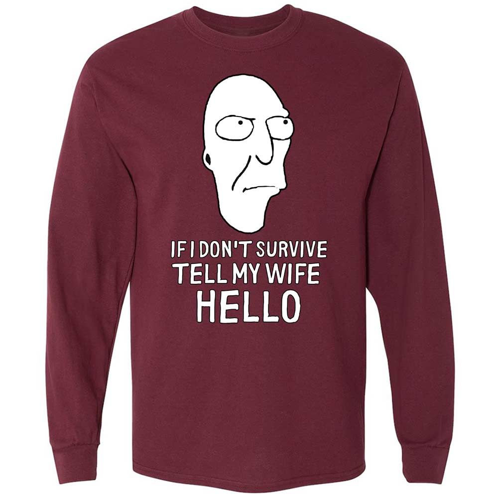 Long Sleeve T-Shirt - 7658UXGZ - Maroon - 6