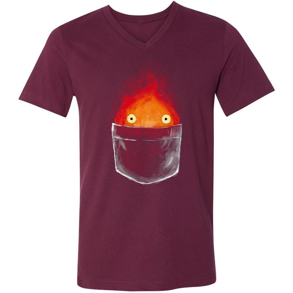 Unisex V-Neck T-Shirt - VS5UFSN3 - Maroon - 6