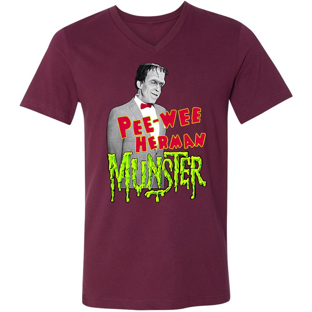 Unisex V-Neck T-Shirt - WEEKLD2D - Maroon - 6