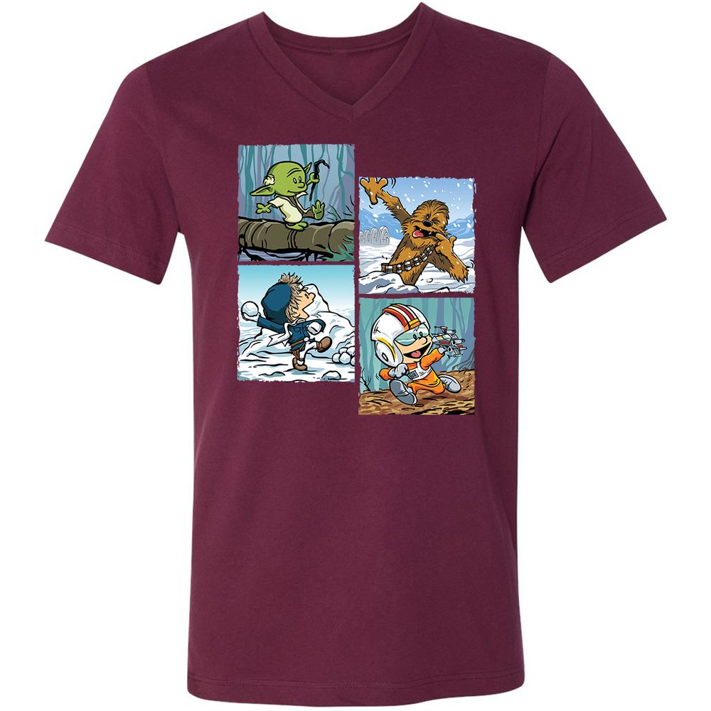 Unisex V-Neck T-Shirt - FB2MNPLF - Maroon - 6