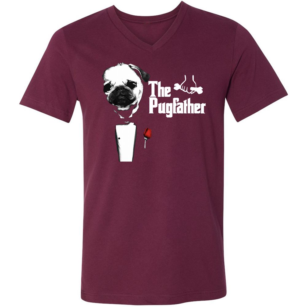 Unisex V-Neck T-Shirt - 3188T2FZ - Maroon - 6