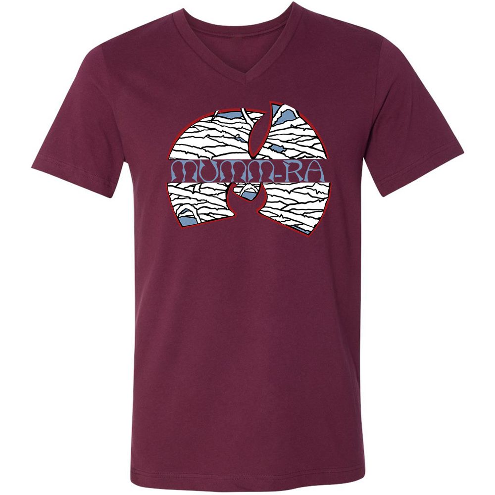 Unisex V-Neck T-Shirt - 3B8EM4JL - Maroon - 6