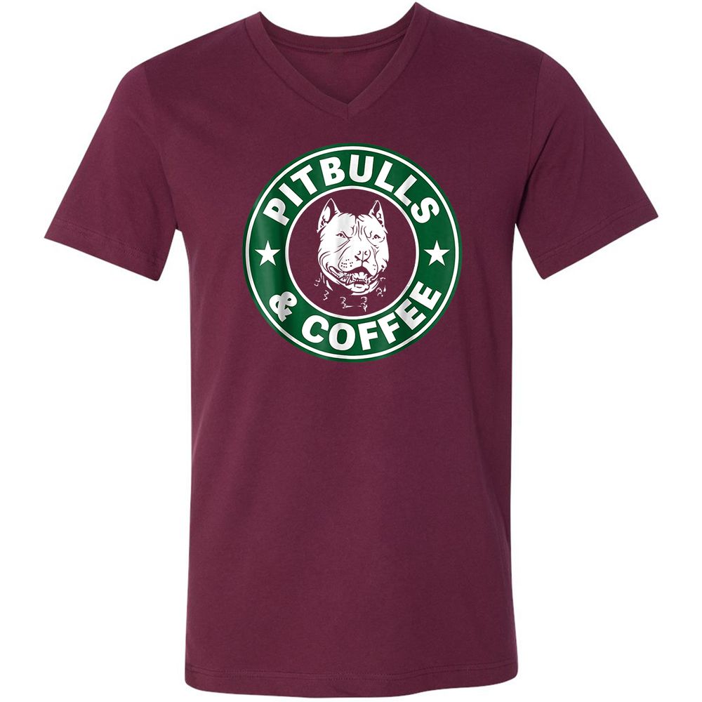 Unisex V-Neck T-Shirt - 1EYWJ7N8 - Maroon - 6