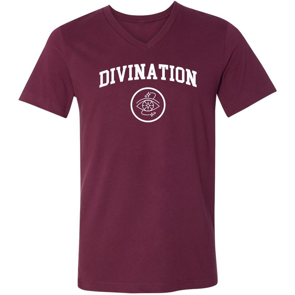 Unisex V-Neck T-Shirt - 4ZF4486B - Maroon - 6