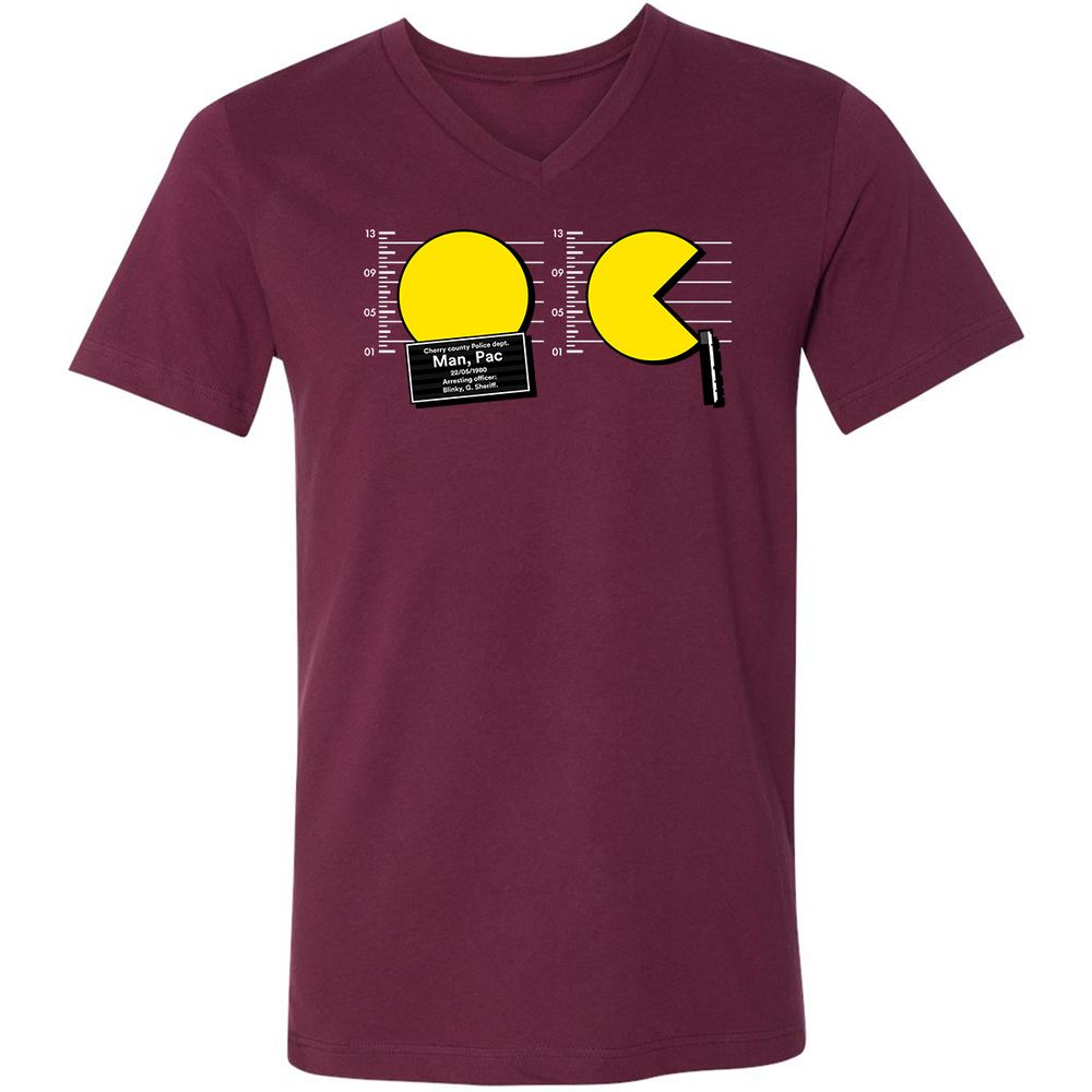 Unisex V-Neck T-Shirt - 8CE72UGG - Maroon - 6